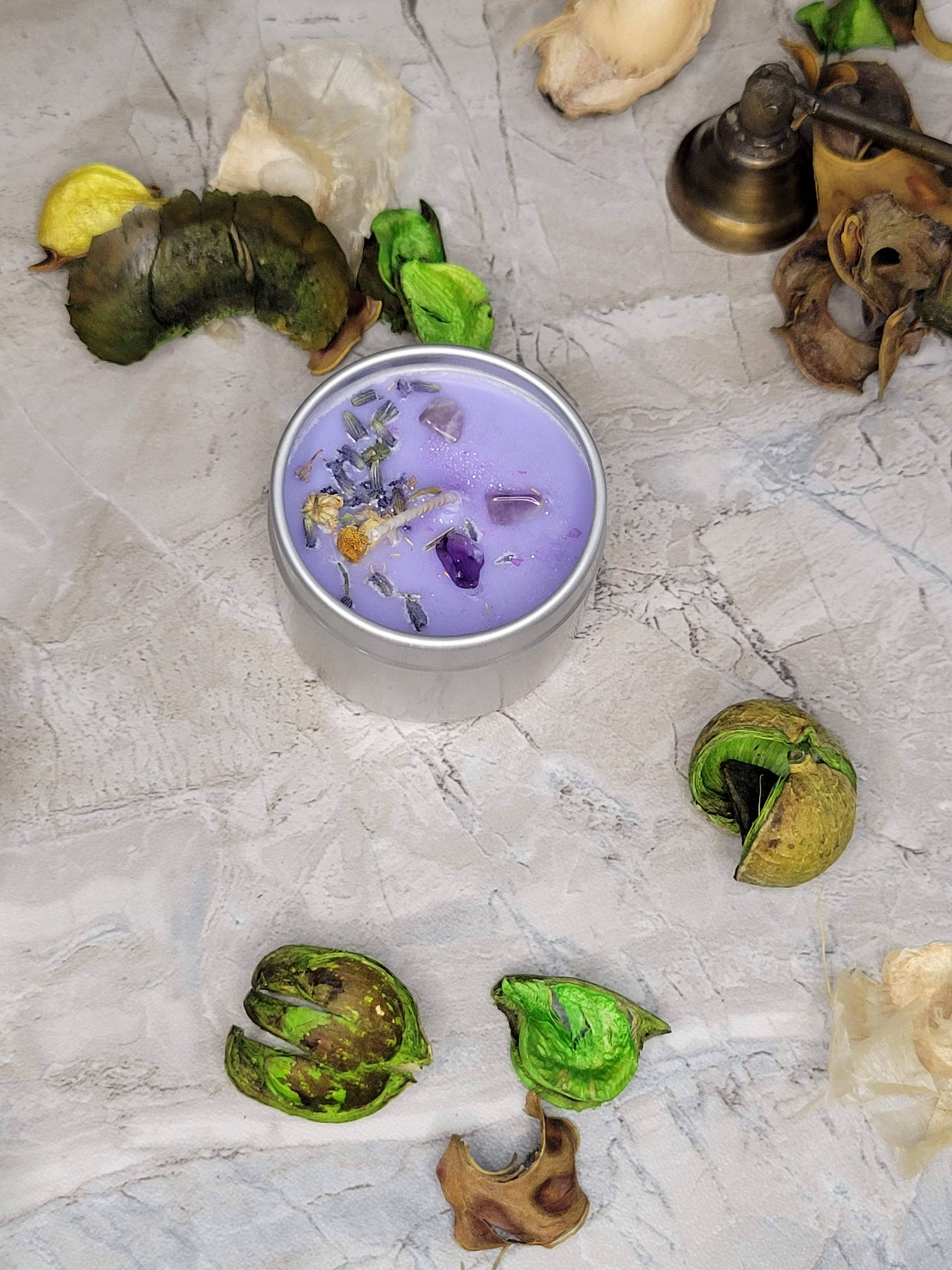 Soy Crystal Intention Candle 2oz: Frankincense & Myrrh