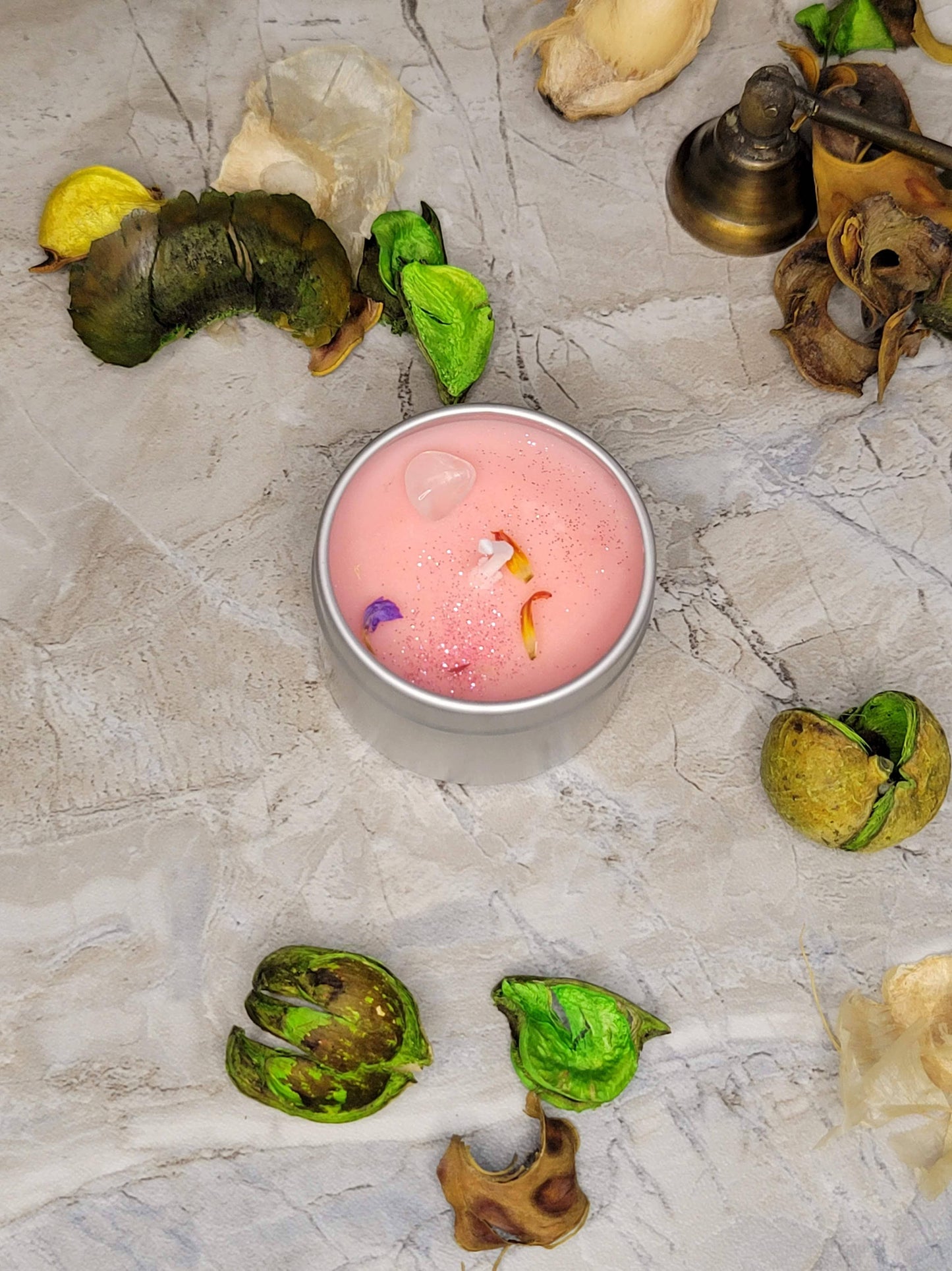 Soy Crystal Intention Candle 2oz: Frankincense & Myrrh