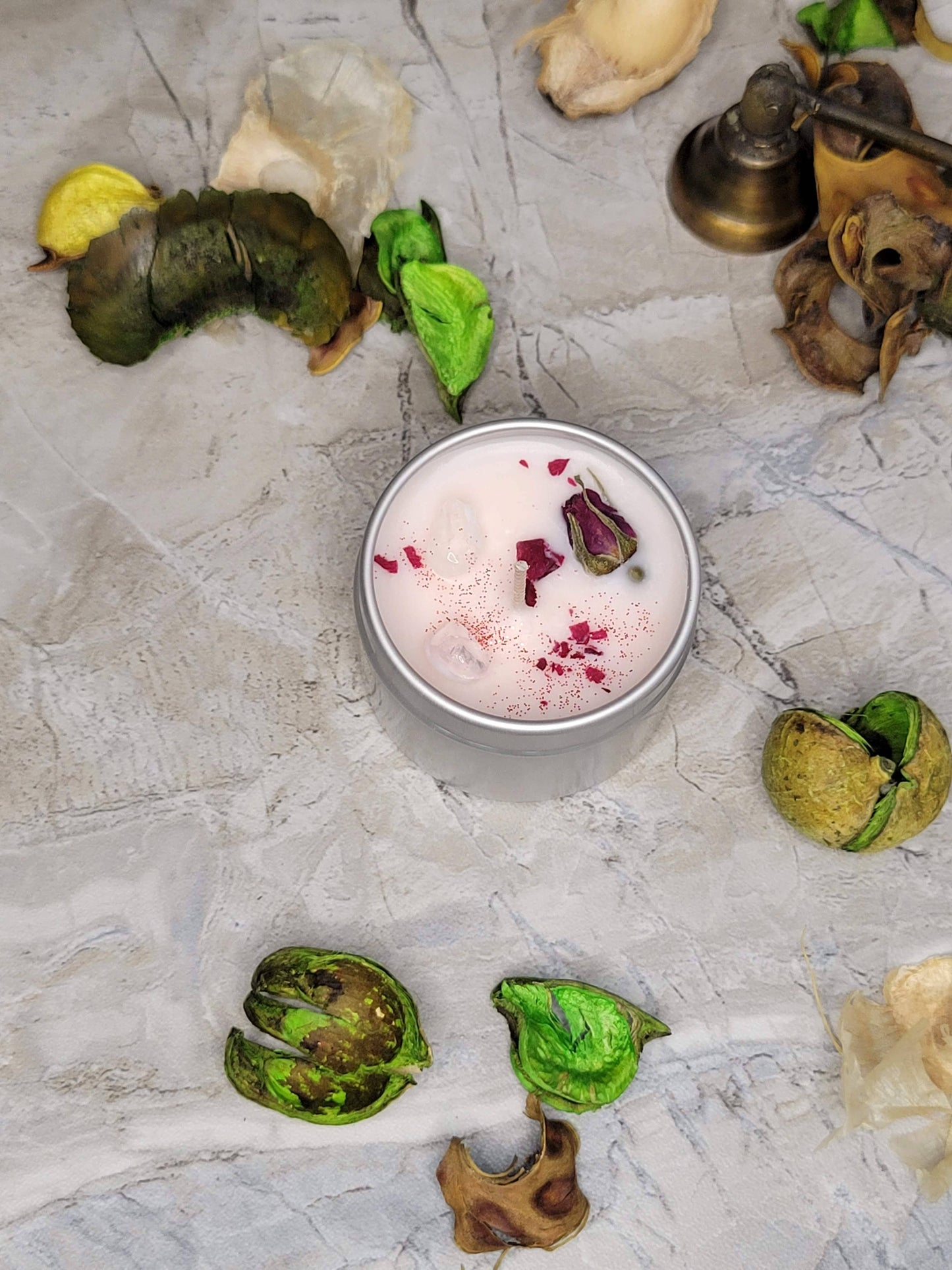 Soy Crystal Intention Candle 2oz: Frankincense & Myrrh