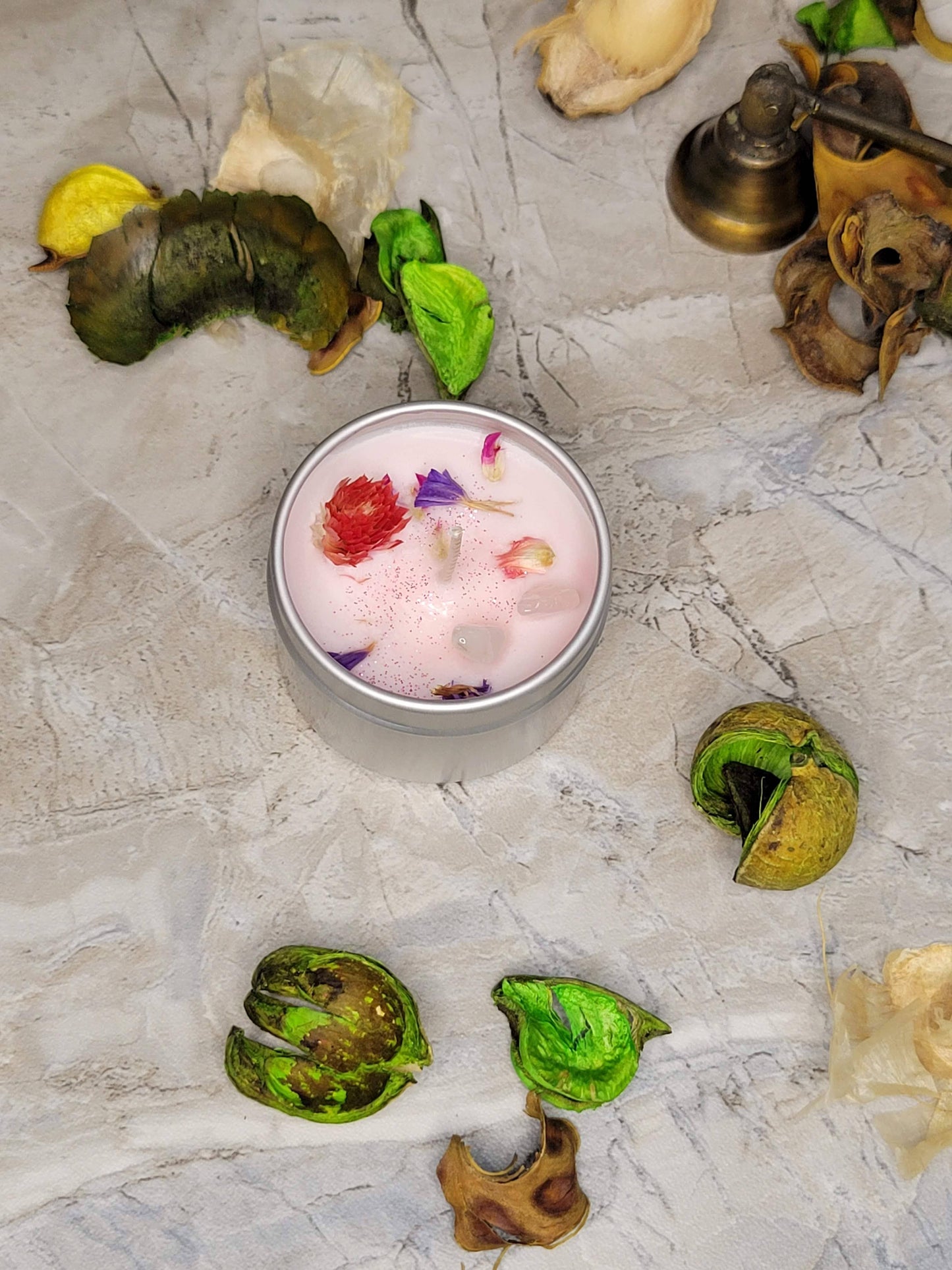 Soy Crystal Intention Candle 2oz: Frankincense & Myrrh