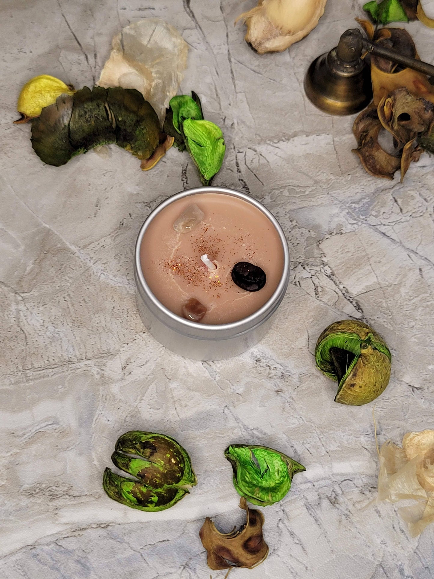 Soy Crystal Intention Candle 2oz: Frankincense & Myrrh