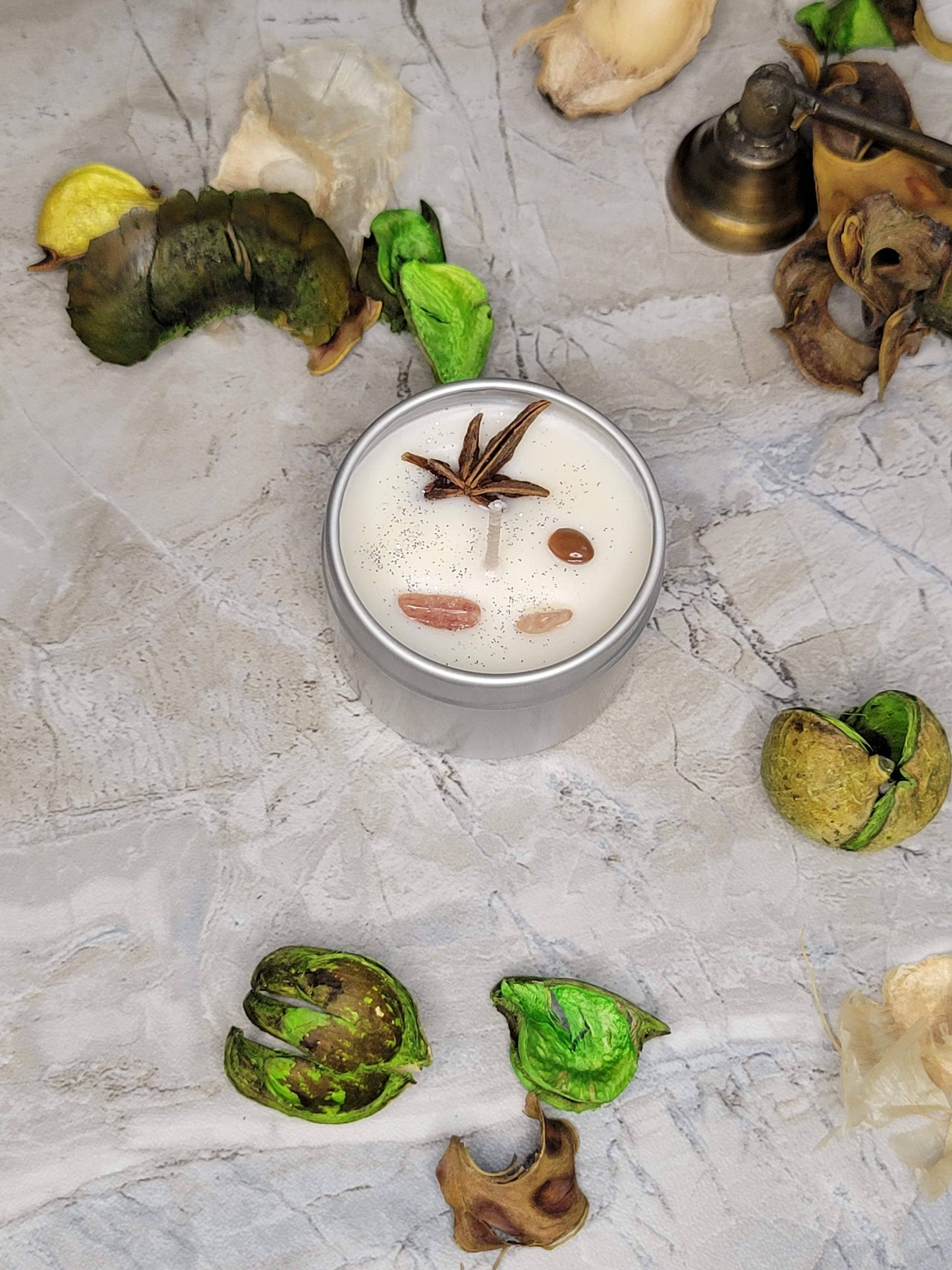 Soy Crystal Intention Candle 2oz: Frankincense & Myrrh