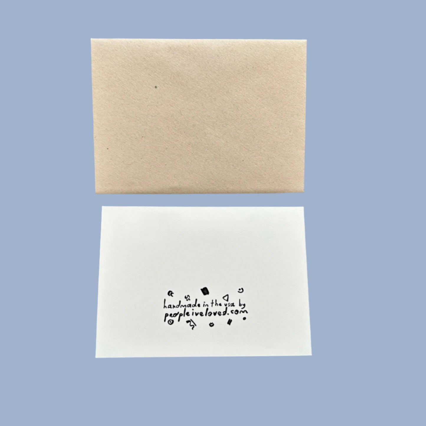 BACK OF GRATITUDE CARD AND ENVELOPE