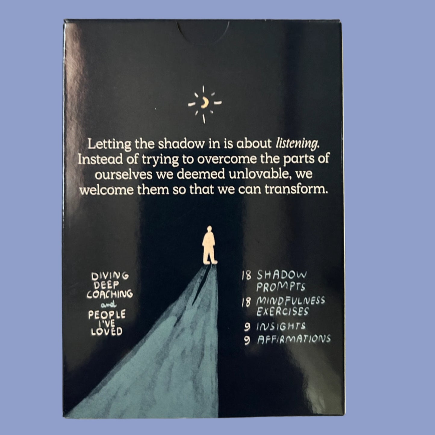 BACK COVER OF LETTING YOUR SHADOW IN DECK