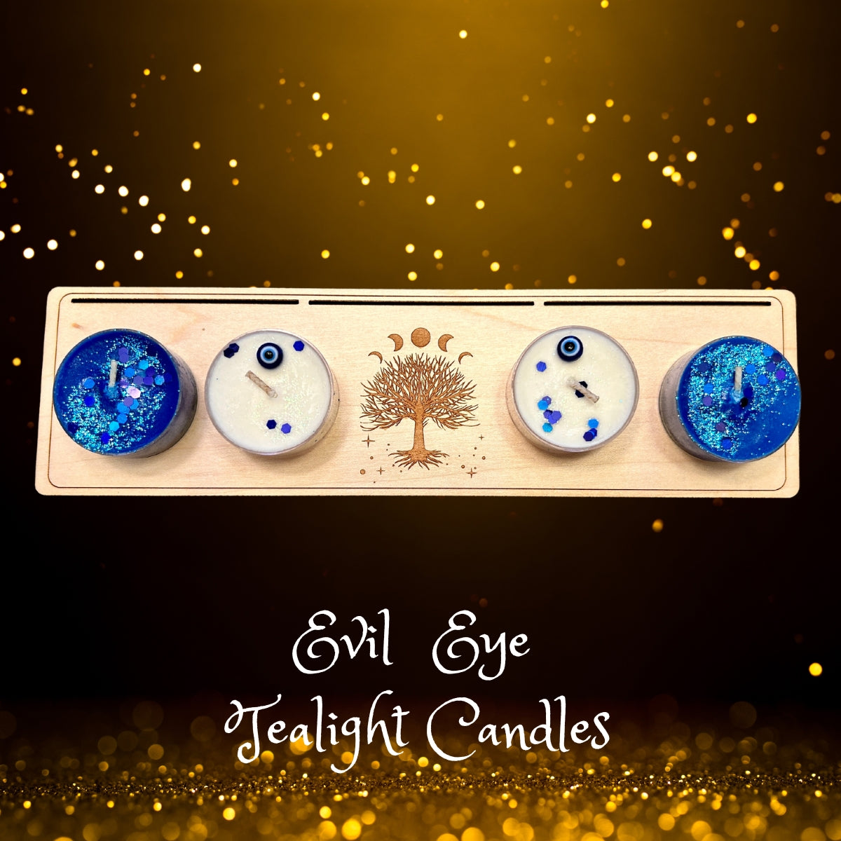 evil eye tealight sandlewood alter candles