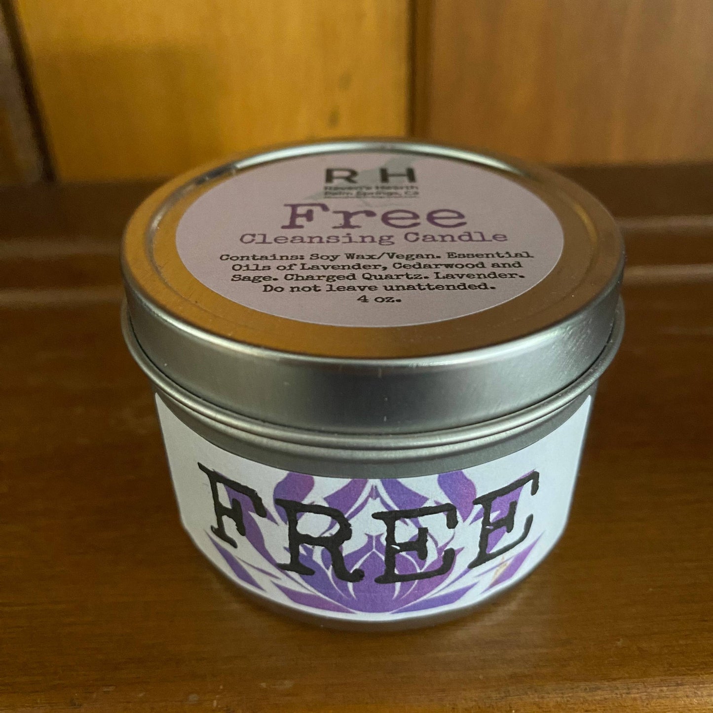 Free Cleansing Candle container with lid