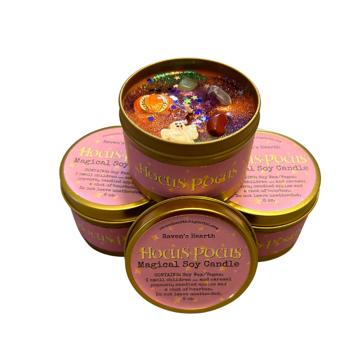 Hocus Pocus Halloween Candle with Charms