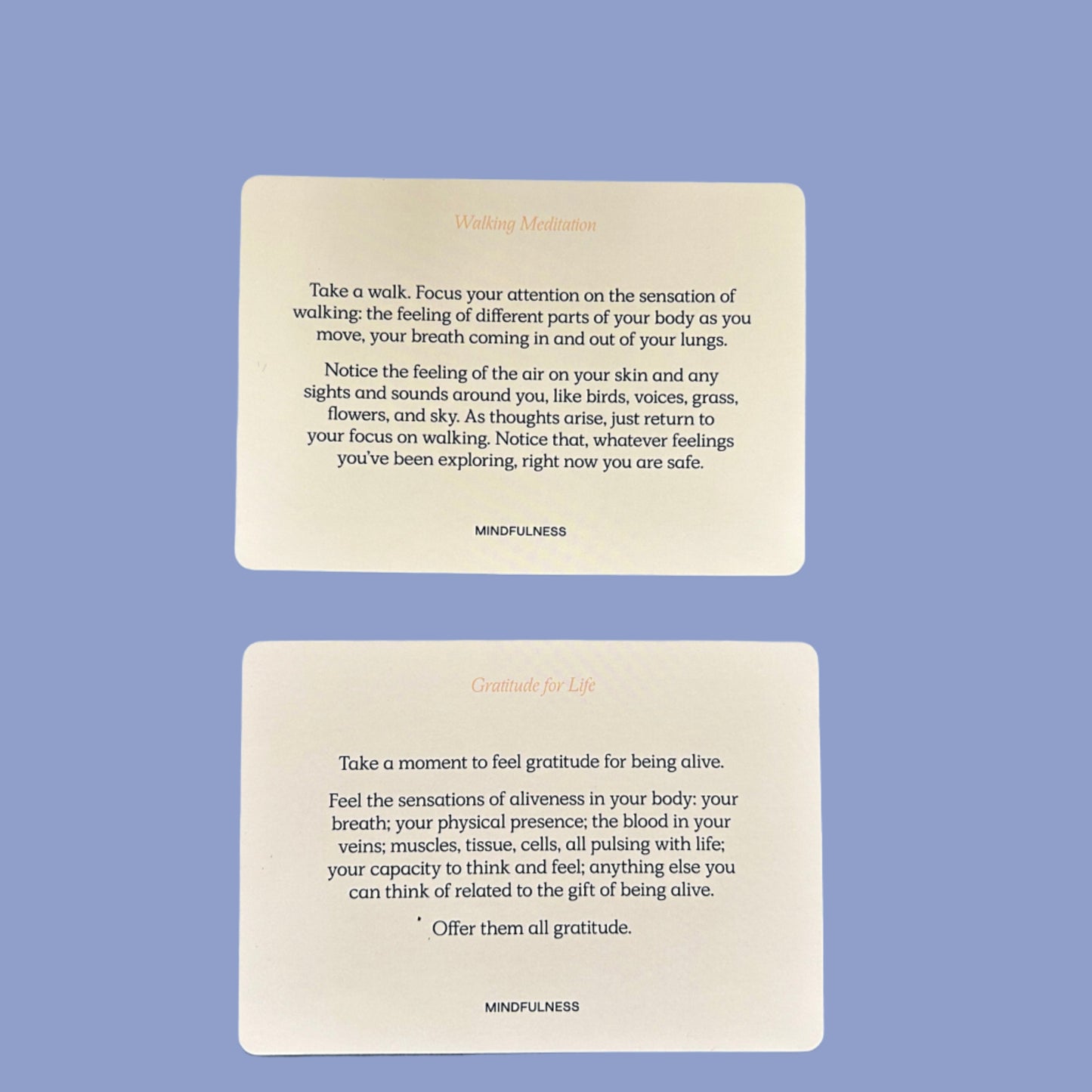 SAMPLE OF MINDFULNESS CARDS