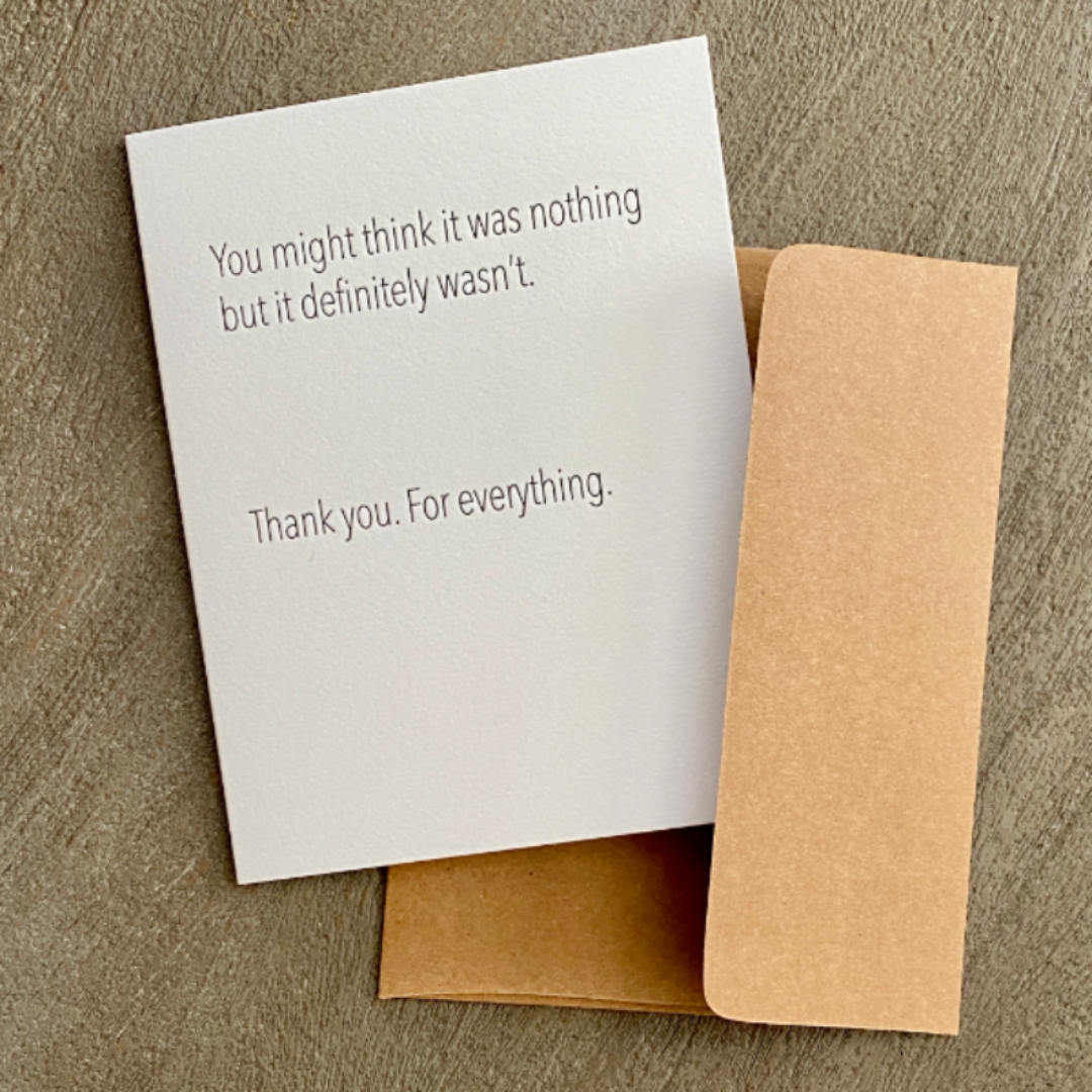Thank you greeting card