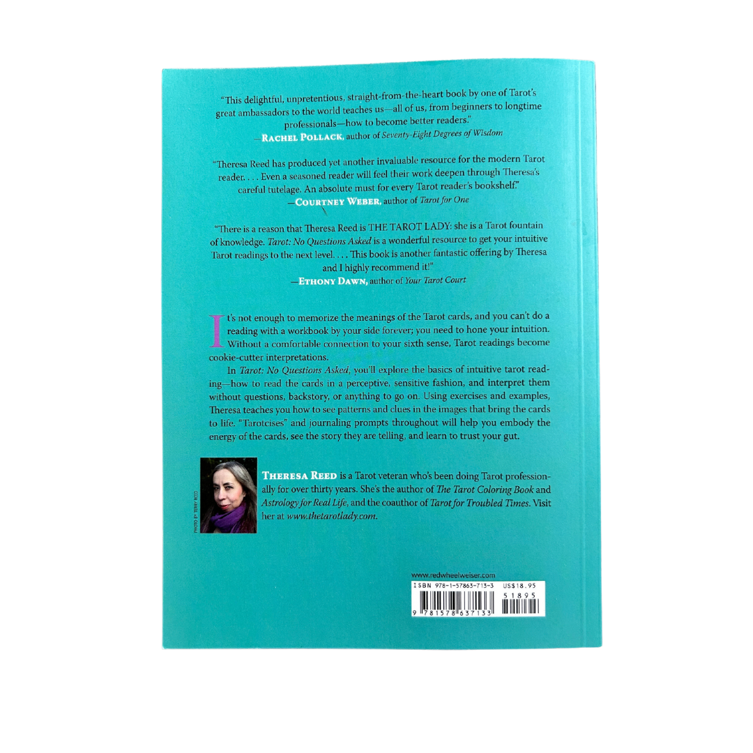 Tarot no questions asked mastering the art of intuitive reading back cover