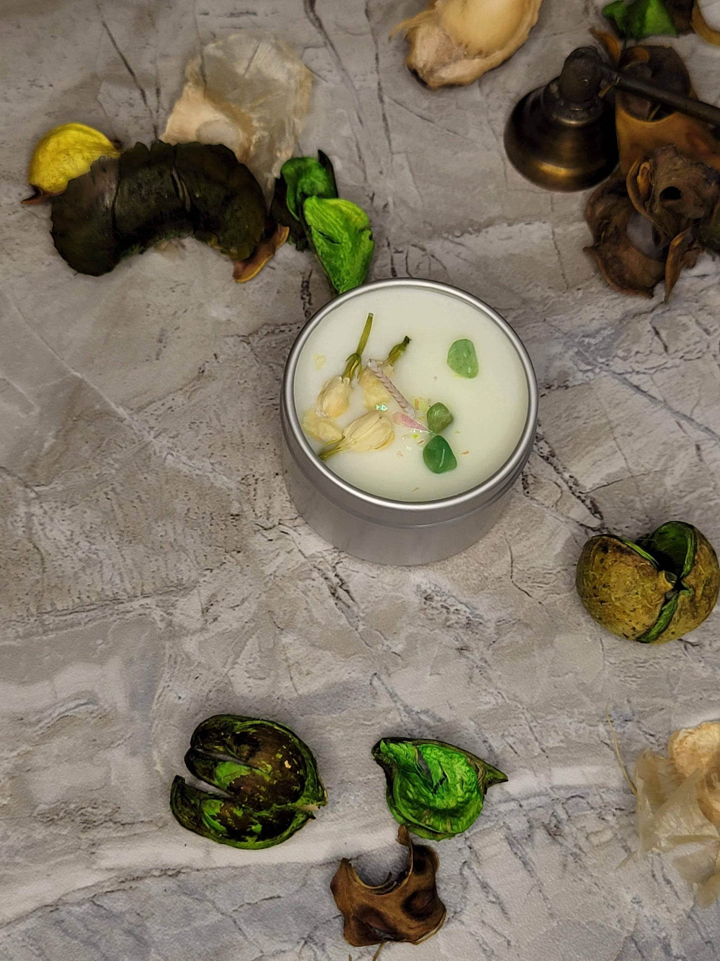 Soy Crystal Intention Candle 2oz: Frankincense & Myrrh