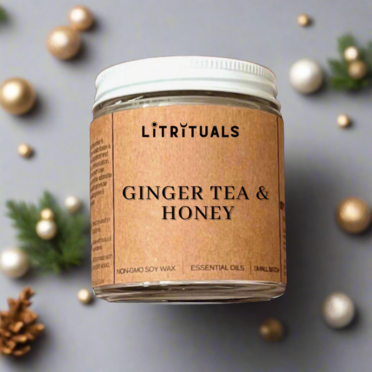 Ginger tea and honey 4oz soy candle