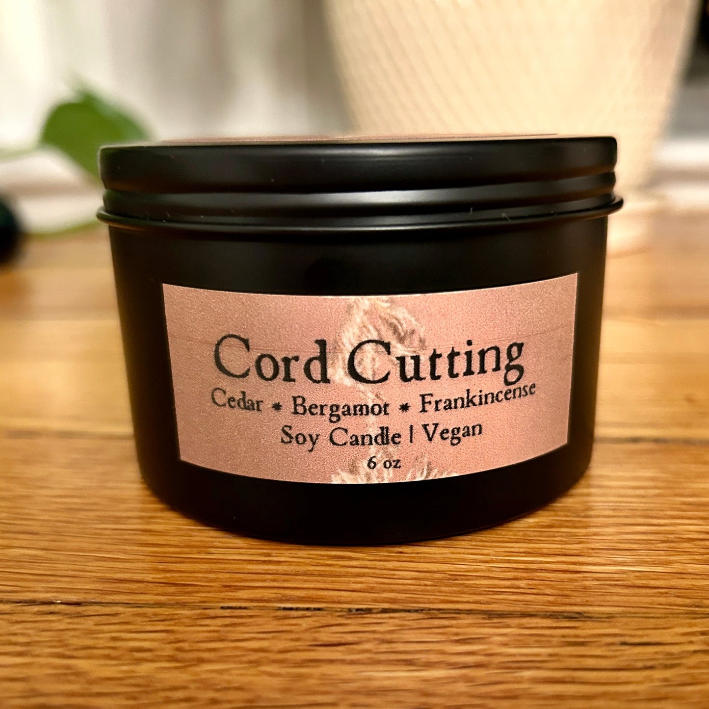 Cord Cutting Candle | Cedar, Frankincense & Bergamot