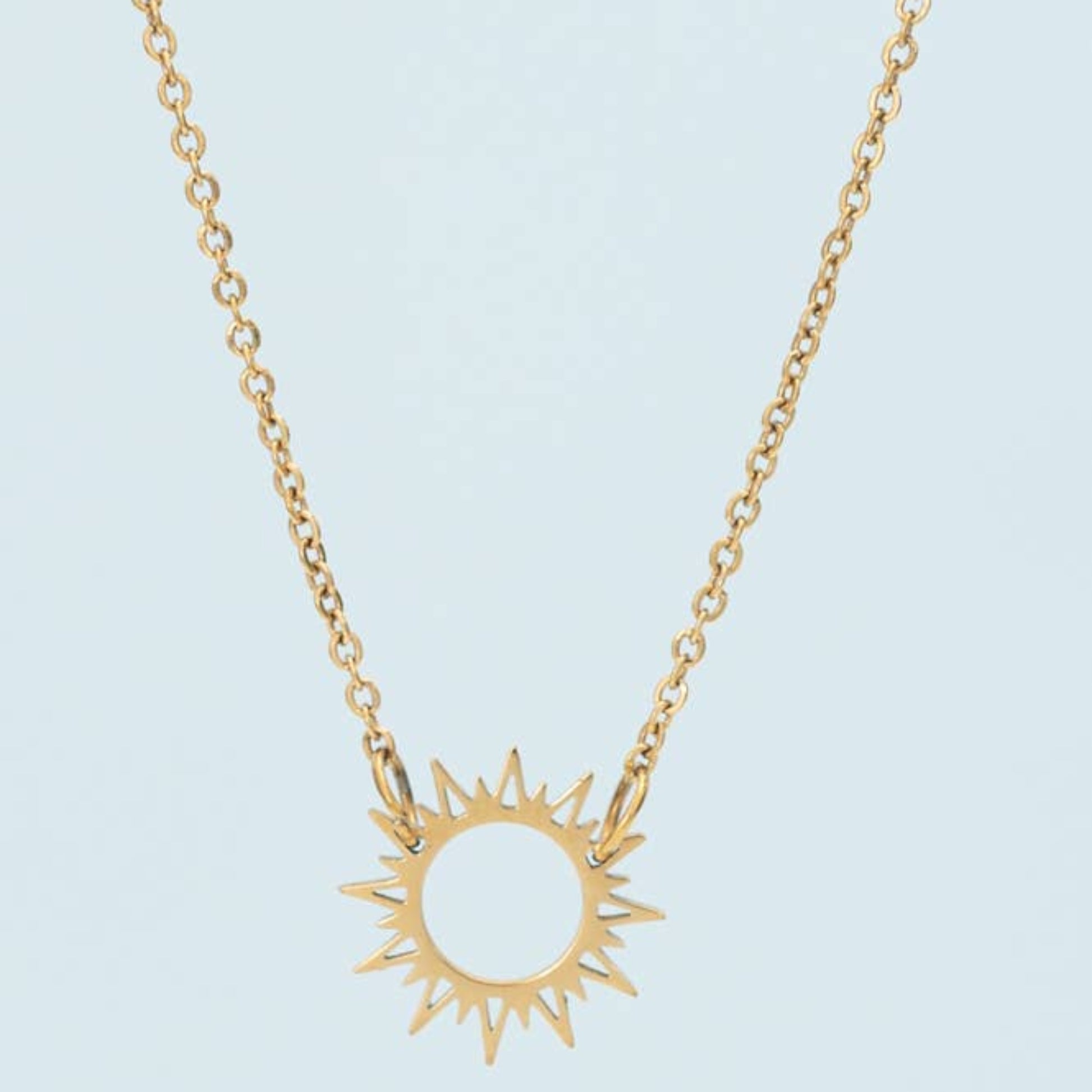 starfish mallory gold plated sunburst pendant necklace