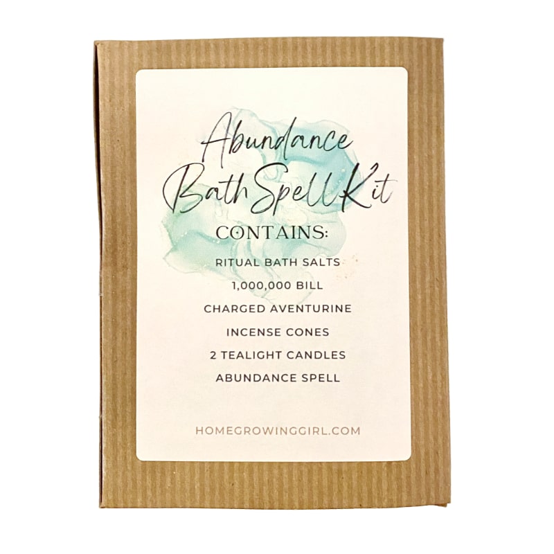 Abundance bath spell kit box