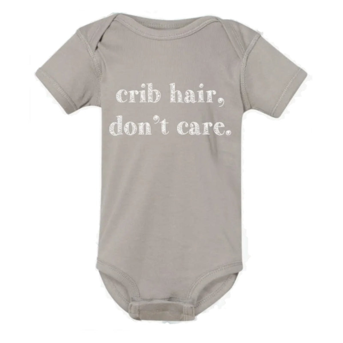 soft-baby-onesie- crib- hair- don't- care 