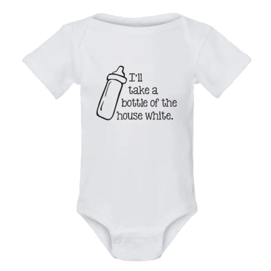 Soft baby onesies - I'll take a bottle of the house white.