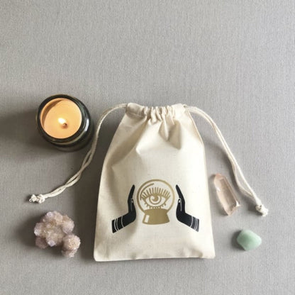 Psychic Eye Drawstring pouch for tarot cards and crystals