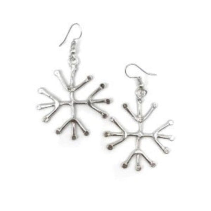 Sliver snowflake earrings, Christmas jewelry, Christmas gift, holiday gift